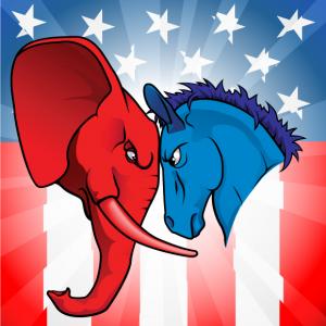 Democrat and Republican symbols. Christos Georghiou / Shutterstock.com